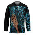 Maripi New Zealand Hockey Jersey Maori Weapon Paua Shell Haka Fern