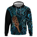 Maripi New Zealand Hoodie Maori Weapon Paua Shell Haka Fern