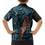 Maripi New Zealand Kid Hawaiian Shirt Maori Weapon Paua Shell Haka Fern LT14