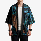 Maripi New Zealand Kimono Maori Weapon Paua Shell Haka Fern