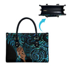 Maripi New Zealand Leather Bag Maori Weapon Paua Shell Haka Fern
