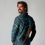 Maripi New Zealand Long Sleeve Polo Shirt Maori Weapon Paua Shell Haka Fern
