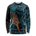 Maripi New Zealand Long Sleeve Shirt Maori Weapon Paua Shell Haka Fern
