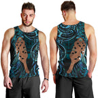 Maripi New Zealand Men Tank Top Maori Weapon Paua Shell Haka Fern