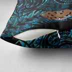Maripi New Zealand Pillow Cover Maori Weapon Paua Shell Haka Fern