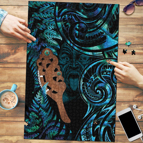 Maripi New Zealand Puzzle Maori Weapon Paua Shell Haka Fern