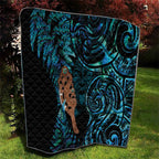 Maripi New Zealand Quilt Maori Weapon Paua Shell Haka Fern