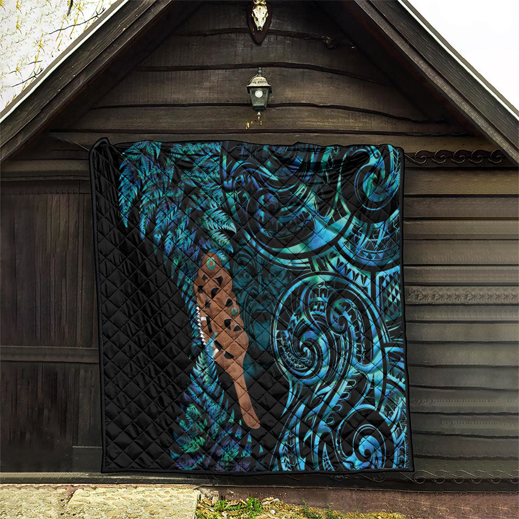 Maripi New Zealand Quilt Maori Weapon Paua Shell Haka Fern