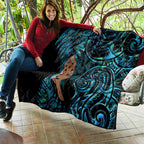 Maripi New Zealand Quilt Maori Weapon Paua Shell Haka Fern