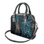 Maripi New Zealand Shoulder Handbag Maori Weapon Paua Shell Haka Fern