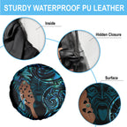 Maripi New Zealand Spare Tire Cover Maori Weapon Paua Shell Haka Fern