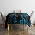 Maripi New Zealand Tablecloth Maori Weapon Paua Shell Haka Fern