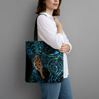 Maripi New Zealand Tote Bag Maori Weapon Paua Shell Haka Fern