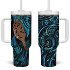 Maripi New Zealand Tumbler With Handle Maori Weapon Paua Shell Haka Fern