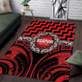 Aotearoa Ngapuhi Area Rug Maori Iwi Poutama Puhoro Tattoo