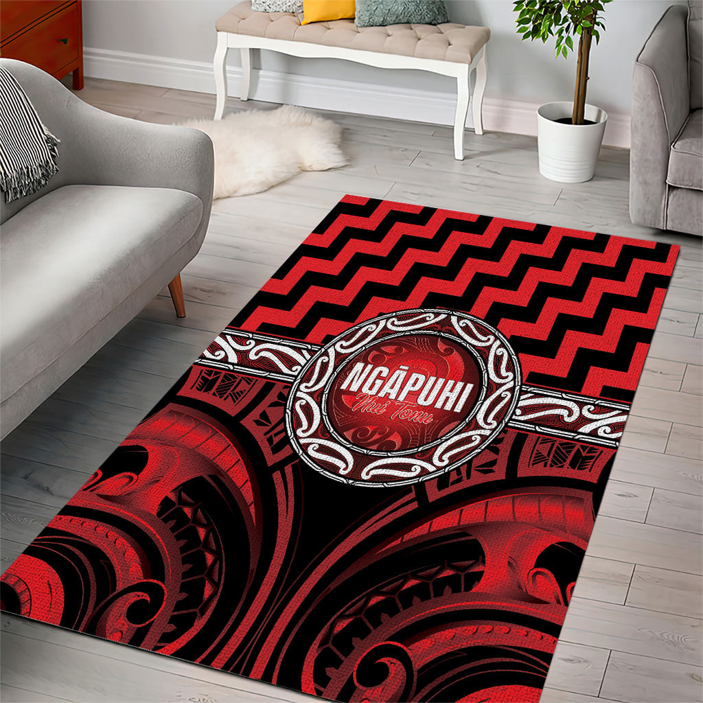 Aotearoa Ngapuhi Area Rug Maori Iwi Poutama Puhoro Tattoo