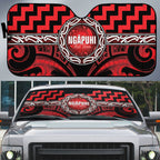 Aotearoa Ngapuhi Auto Sun Shade Maori Iwi Poutama Puhoro Tattoo