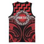 Aotearoa Ngapuhi Personalised Basketball Jersey Maori Iwi Poutama Puhoro Tattoo