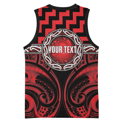 Aotearoa Ngapuhi Personalised Basketball Jersey Maori Iwi Poutama Puhoro Tattoo
