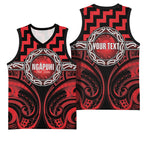 Aotearoa Ngapuhi Personalised Basketball Jersey Maori Iwi Poutama Puhoro Tattoo