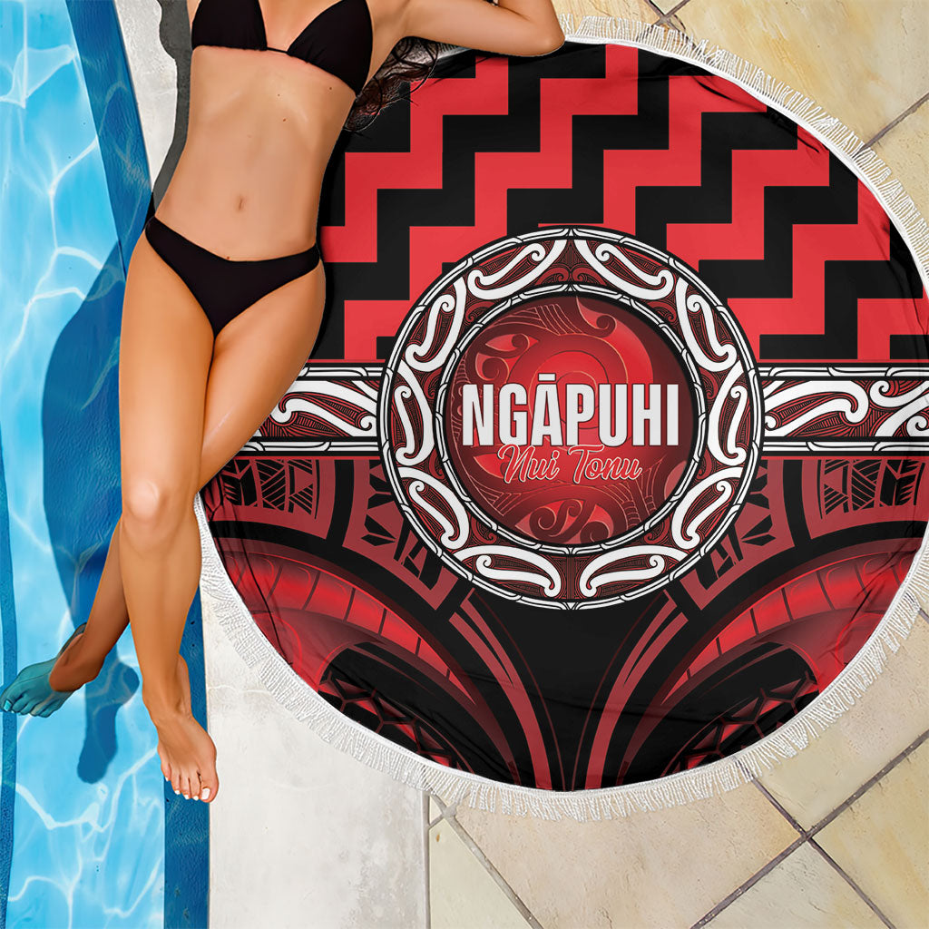Aotearoa Ngapuhi Beach Blanket Maori Iwi Poutama Puhoro Tattoo