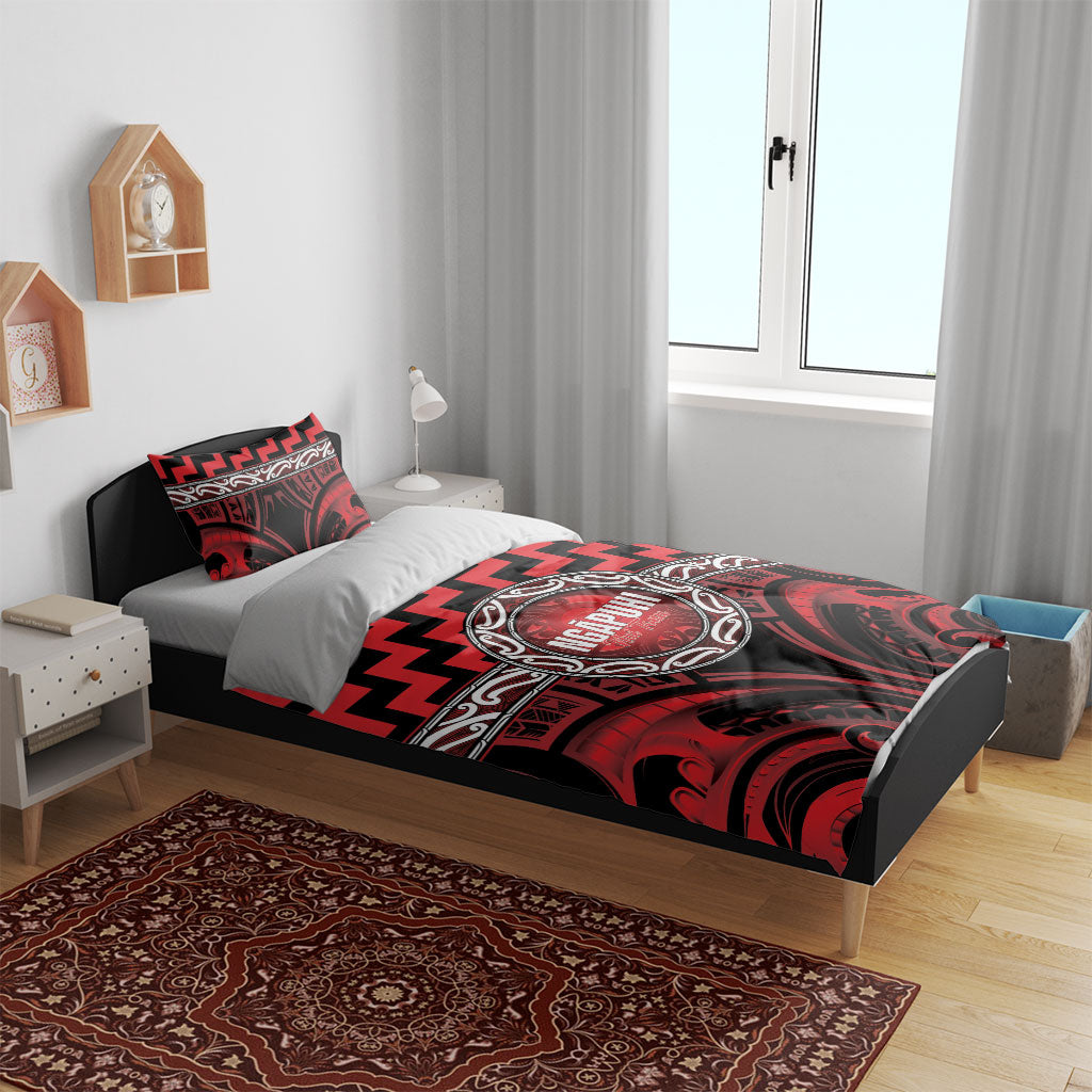 Aotearoa Ngapuhi Bedding Set Maori Iwi Poutama Puhoro Tattoo