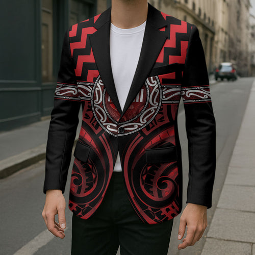 Aotearoa Ngapuhi Personalised Blazer Maori Iwi Poutama Puhoro Tattoo