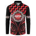 Aotearoa Ngapuhi Personalised Button Sweatshirt Maori Iwi Poutama Puhoro Tattoo