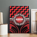 Aotearoa Ngapuhi Canvas Wall Art Maori Iwi Poutama Puhoro Tattoo