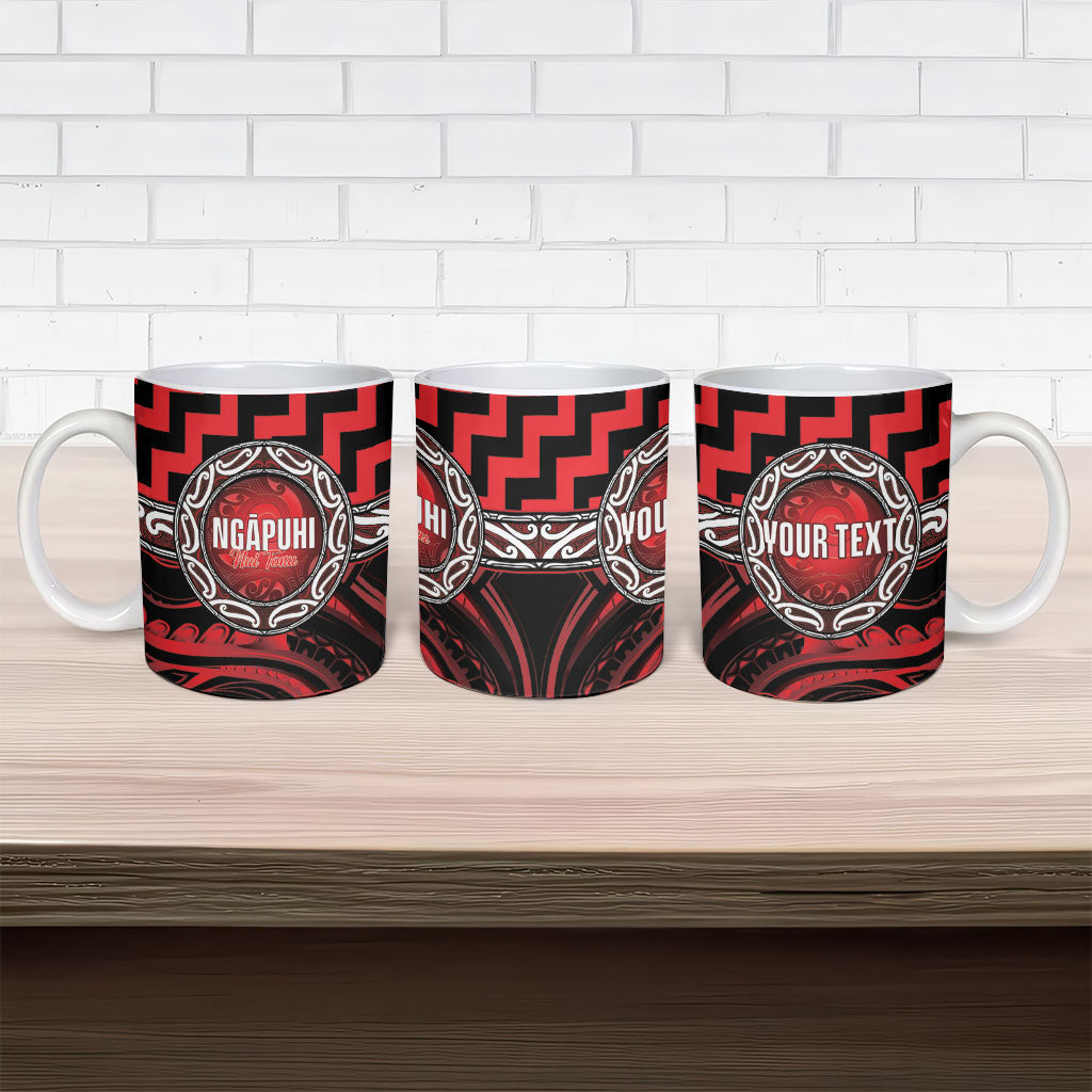 Aotearoa Ngapuhi Personalised Ceramic Mug Maori Iwi Poutama Puhoro Tattoo
