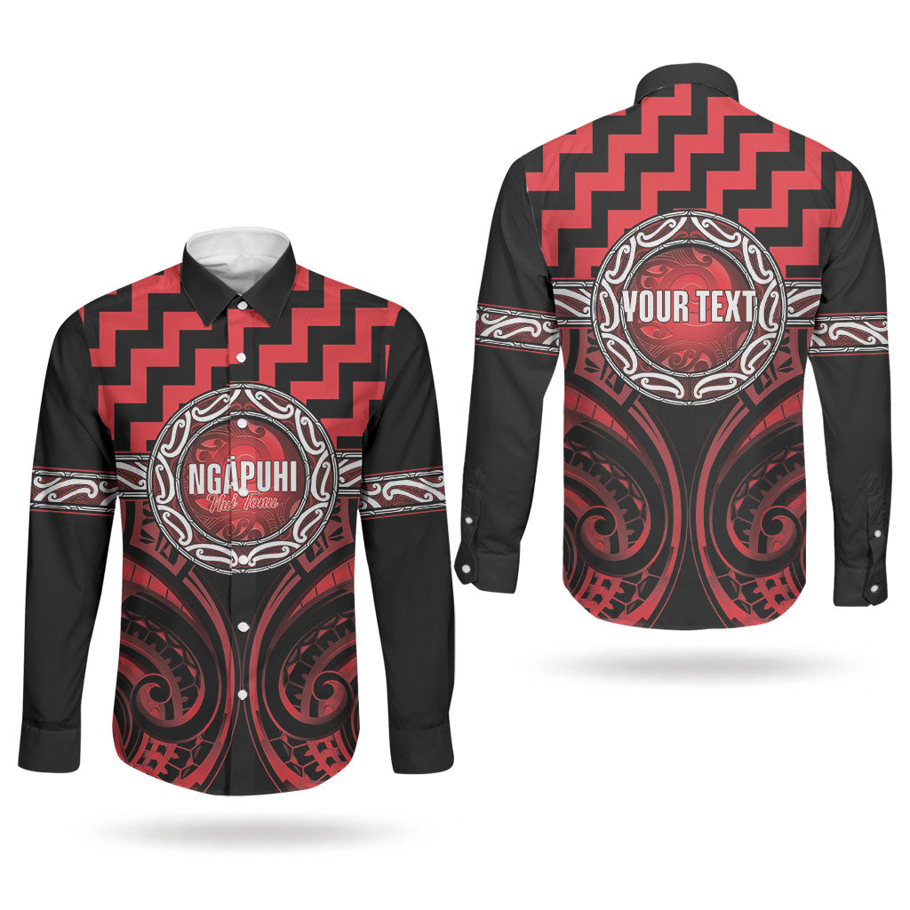 Aotearoa Ngapuhi Personalised Couples Matching Off Shoulder Maxi Dress and Long Sleeve Button Shirt Maori Iwi Poutama Puhoro Tattoo