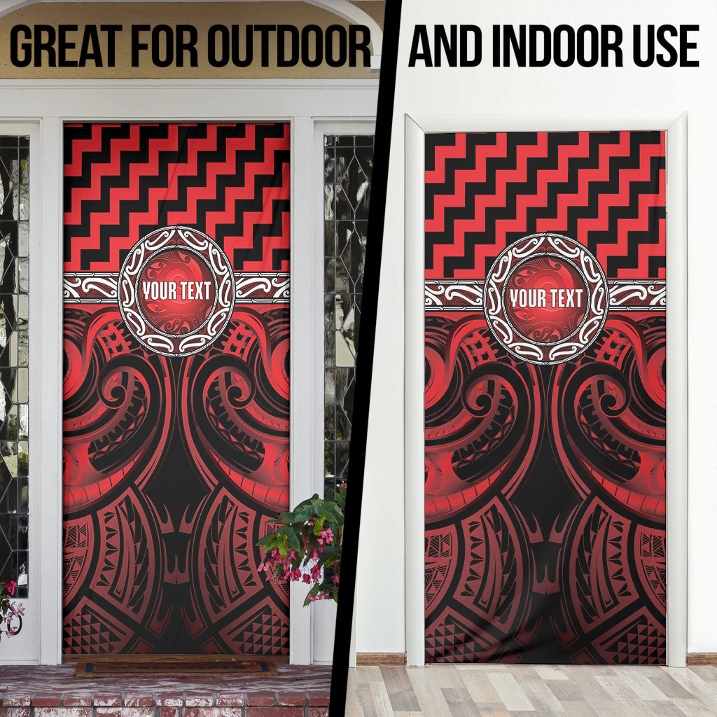 Aotearoa Ngapuhi Personalised Door Cover Maori Iwi Poutama Puhoro Tattoo