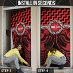 Aotearoa Ngapuhi Personalised Door Cover Maori Iwi Poutama Puhoro Tattoo