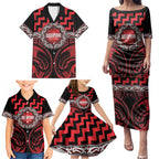 Aotearoa Ngapuhi Personalised Family Matching Puletasi and Hawaiian Shirt Maori Iwi Poutama Puhoro Tattoo