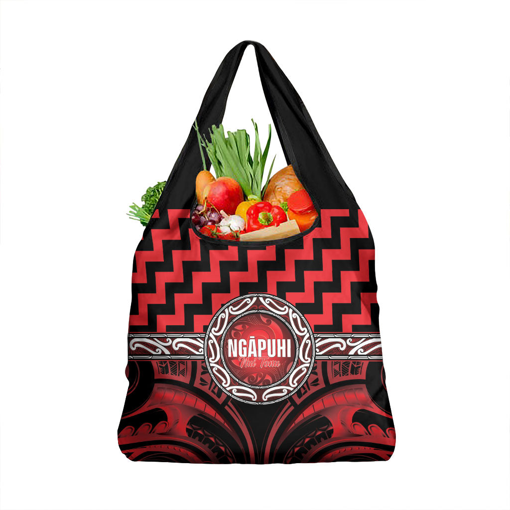 Aotearoa Ngapuhi Grocery Bag Maori Iwi Poutama Puhoro Tattoo