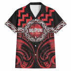 Aotearoa Ngapuhi Personalised Hawaiian Shirt Maori Iwi Poutama Puhoro Tattoo