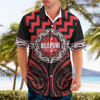 Aotearoa Ngapuhi Personalised Hawaiian Shirt Maori Iwi Poutama Puhoro Tattoo