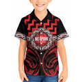 Aotearoa Ngapuhi Personalised Kid Hawaiian Shirt Maori Iwi Poutama Puhoro Tattoo
