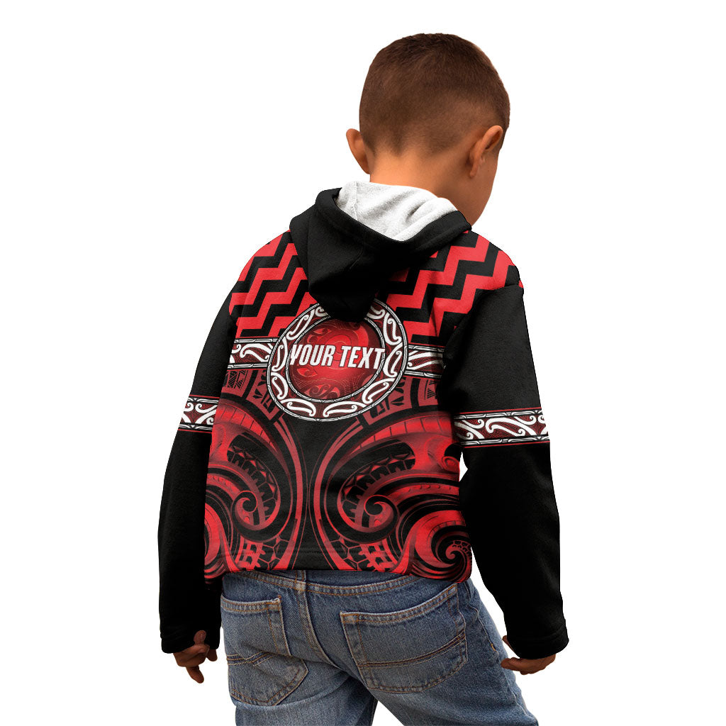 Aotearoa Ngapuhi Personalised Kid Hoodie Maori Iwi Poutama Puhoro Tattoo