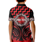 Aotearoa Ngapuhi Personalised Kid Polo Shirt Maori Iwi Poutama Puhoro Tattoo