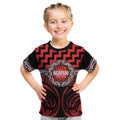 Aotearoa Ngapuhi Personalised Kid T Shirt Maori Iwi Poutama Puhoro Tattoo