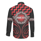 Aotearoa Ngapuhi Personalised Long Sleeve Button Shirt Maori Iwi Poutama Puhoro Tattoo