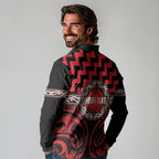 Aotearoa Ngapuhi Personalised Long Sleeve Polo Shirt Maori Iwi Poutama Puhoro Tattoo