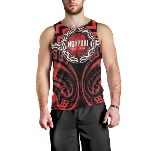 Aotearoa Ngapuhi Personalised Men Tank Top Maori Iwi Poutama Puhoro Tattoo
