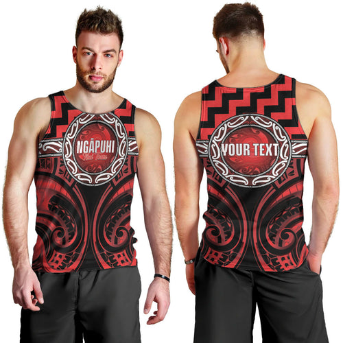Aotearoa Ngapuhi Personalised Men Tank Top Maori Iwi Poutama Puhoro Tattoo