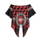 Aotearoa Ngapuhi Personalised Off Shoulder Wrap Waist Top Maori Iwi Poutama Puhoro Tattoo