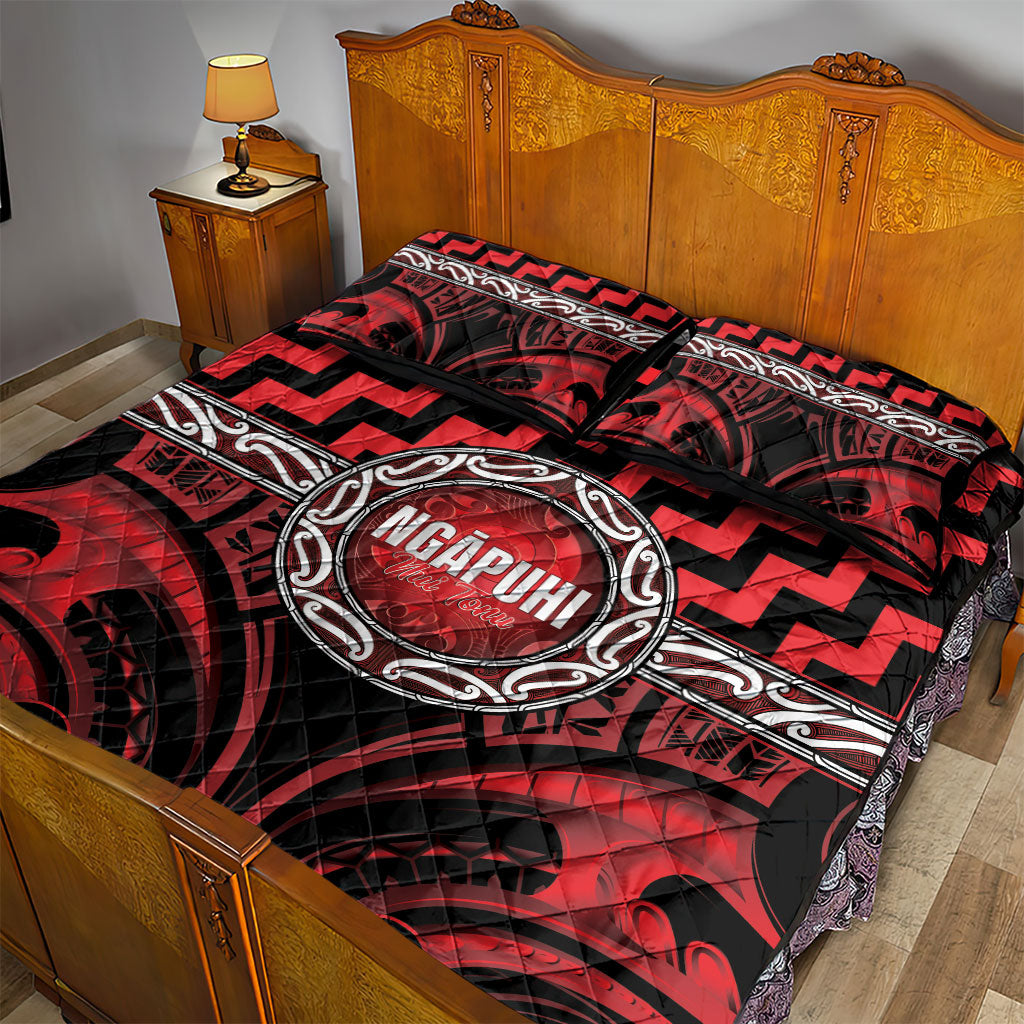 Aotearoa Ngapuhi Quilt Bed Set Maori Iwi Poutama Puhoro Tattoo
