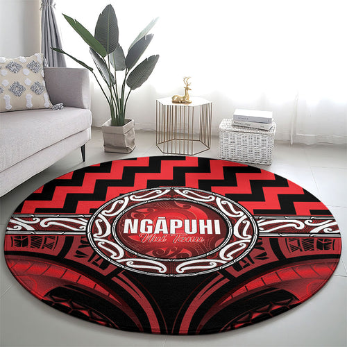 Aotearoa Ngapuhi Round Carpet Maori Iwi Poutama Puhoro Tattoo