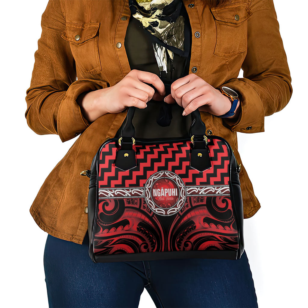 Aotearoa Ngapuhi Shoulder Handbag Maori Iwi Poutama Puhoro Tattoo