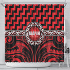 Aotearoa Ngapuhi Shower Curtain Maori Iwi Poutama Puhoro Tattoo